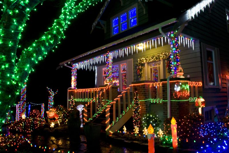 Christmas Lights Hanging in Overland Park, KS