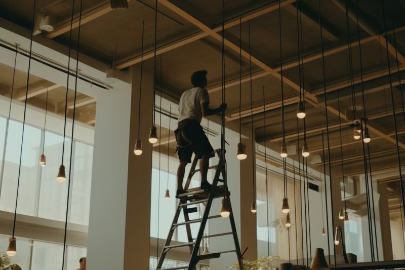 String Lights Installation