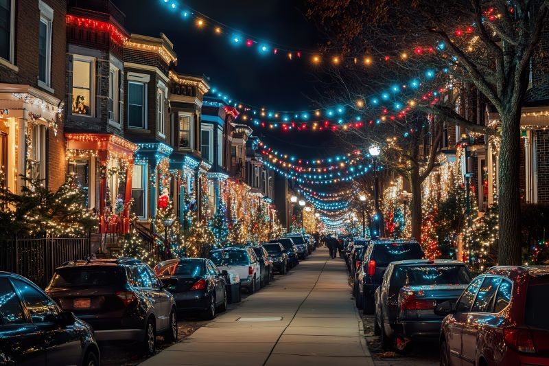 Christmas Lights Hanging in Alpharetta, GA