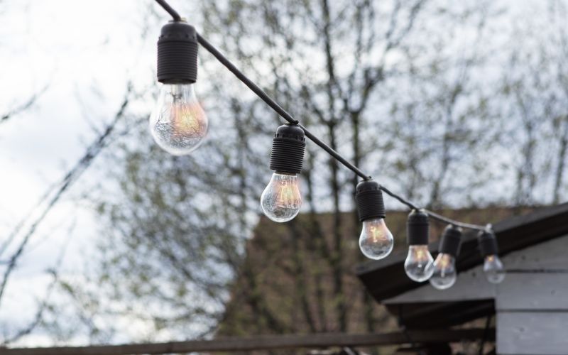 String Lights Installation detail