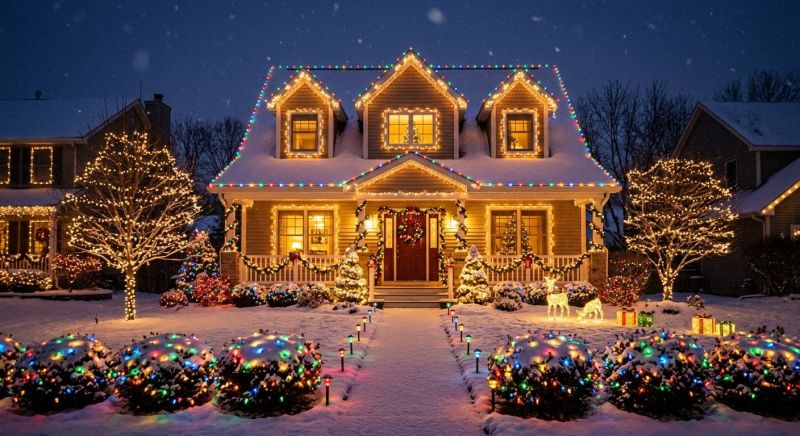 Xmas Lights Installation in Overland Park, KS